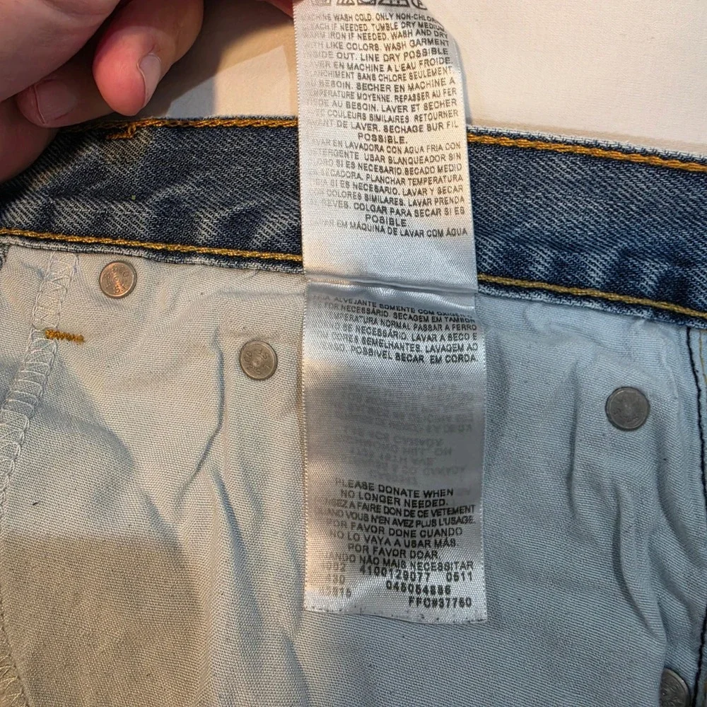 Levis 505 Straight Fit Jeans Mens 48x27 Blue Medium Wash Excellent Classic Denim